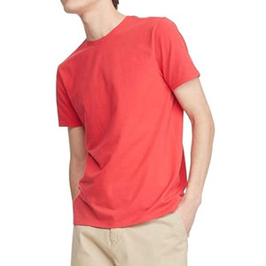 New Casual Blank Solid Front Customizable Printing Men's <b>Short</b> <b>Sleeve</b> O-Neck Knitted T-Shirts 100% Cotton Quick Dry Breathable - Product Image 3