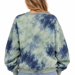 Sweat-shirt surdimensionné personnalisé pour femme en molleton de coton premium, col rond, manches longues, imprimé lettres Hawk Bawk - Product Image 2