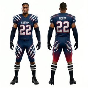 Tenues d'équipe de football américain : Ensemble maillot sublimé à rayures diagonales, vêtements de performance respirants pour les ligues d'élite - Product Image 3