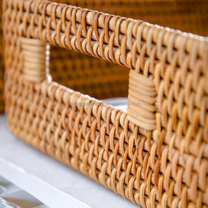 Cesto de Ropa Plegable Rectangular de Ratán Japonés con Asa, Estilo Japandi Ecológico, Multifuncional - Product Image 3