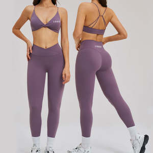 V Neck Brushed Sports Bra for Women Spaghetti Strap Backless Yoga Bra for Gym Stretching and Everyday Comfort - Product Image 1