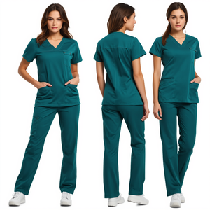 Ensemble de blouses d'allaitement professionnelles pour femmes, couleur turquoise, prix de gros, vêtements médicaux - Product Image 3