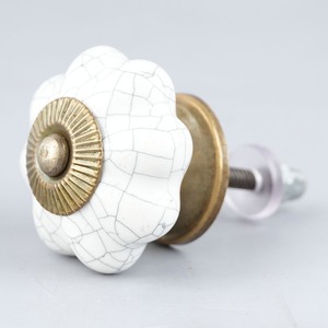 Boutons en céramique effet craquelé blanc, design industriel polyvalent pour tiroirs, armoires, cuisines, commodes, chambres, salles de bain, extérieur et villas - Product Image 4