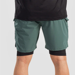New Arrival Wholesale OEM Good Quality Men's Activewear Sports Regular Fit Shorts Quick Dry Comfortable Low Price Double <b>Layer</b> - Product Image 4
