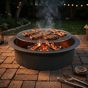 Heavy Duty Square <b>Fire</b> <b>Pit</b> Liner Outdoor Garden Steel Fireplace Ring DIY Wood Burning <b>Fire</b> <b>Pit</b> Insert NP FR001 - Product Image 1