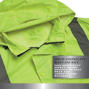 Veste de travail d'hiver pour hommes personnalisée, haute visibilité, réfléchissante, à capuche, avec logo personnalisé, en spandex/polyester - Product Image 4