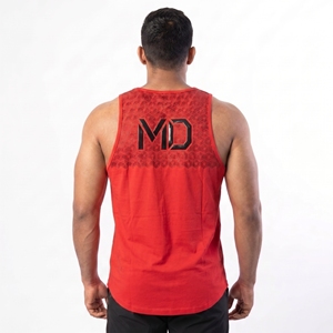 Men's Barbell Grip Tank Top Gym Fitness Bodybuilding Workout Singlet Athletic Performance Polyester/Cotton Eco-Friendly - Product Image 3