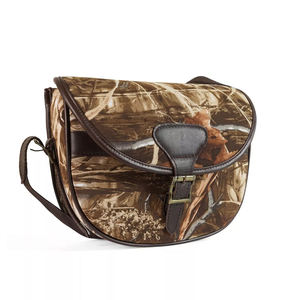 Sac à cartouches de chasse en cuir pleine fleur fait main avec coutures renforcées et bandoulière réglable pour le tir en extérieur - Product Image 3