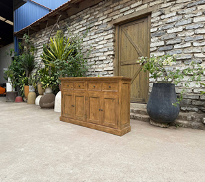 Cama de Madera Maciza Rústica Song Kon SK2026, Estilo de Puerta con Paneles Elevados, Diseño Antiguo, Origen Binh Duong, Garantía de 1 Año, 4 Personas - Product Image 3