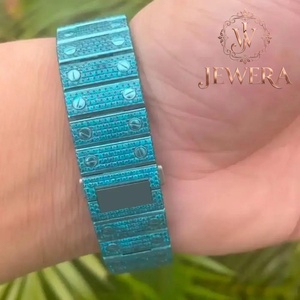Reloj de Lujo para Hombre de Acero Inoxidable con Diamantes Moissanite, Resistente al Agua y con Cronógrafo de Cuarzo, Disponible para la Venta - Product Image 2