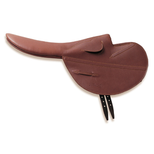 Silla de montar de cuero para salto ecuestre con diseño de costuras lisas y estructura de plástico, estilo doma clásica para equitación - Product Image 1