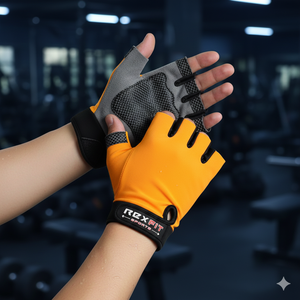 2026 Wholesale Custom Half <b>Finger</b> Gym Gloves PU Adjustable Wrist <b>Strap</b> UV Protection Waterproof Weight Lifting Fitness Rhino - Product Image 1