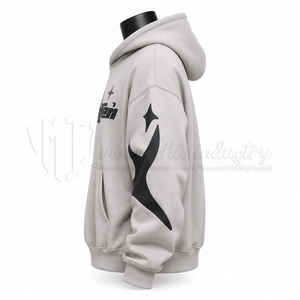 Custom Unisex <b>Grey</b> Solid Zip-Up Pocket Oversized Streetwear Fleece Pullover Hoodie 100% Cotton Casual <b>Sweatshirt</b> - Product Image 5