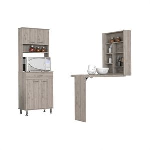 Winnipeg grigio chiaro 2 pezzi Set da cucina funzionale tavolo da pranzo e dispensa per la sala da pranzo della vostra casa - Product Image 2