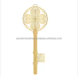 จี้ห้อยตกแต่งพื้นหลังโลหะสำหรับเทศกาลคริสต์มาสงานแฮนด์เมดงานแขวนประดับด้วยเกล็ดหิมะและต้นไม้ - Product Image 2