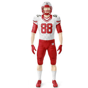 Nuevo Diseño de Uniforme Deportivo de Compresión de Talla Grande, Conjunto de Camiseta y Pantalones Cortos, Uniforme de Fútbol Americano, Precio al por Mayor, Conjuntos Estampados - Product Image 3