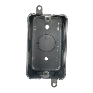 กล่องต่อสายไฟเหล็กชุบสังกะสีทรงสี่เหลี่ยมผืนผ้า หนา 2.0 มม. ขนาด 3/4 นิ้ว แบบมีรูเจาะสำหรับเดินสายไฟ พร้อมหูยึดภายนอก - Product Image 3