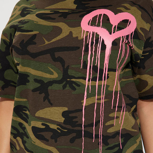T-shirts pour femmes de qualité supérieure 100% coton, t-shirts oversize délavés, t-shirts décontractés à épaules tombantes, manches courtes, t-shirts unis - Product Image 5