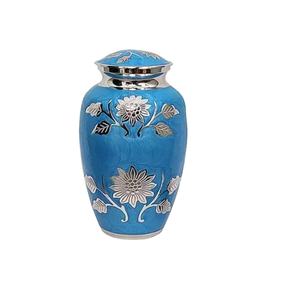 Urnas de cremación con acabado brillante de alta calidad estándar que mantienen las cenizas humanas Suministros funerarios Urna de cremación de metal de alta venta - Product Image 3