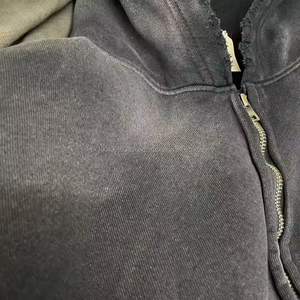 Heavyweight Cotton Mens <b>Vintage</b> Washed Hoodies Acid Washed <b>Zip</b> <b>Up</b> Hoodies 3D Puff Printing <b>Hoodie</b> For Men - Product Image 5