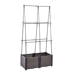 Raised Garden Bed Planter Boxes With <b>Trellis</b> - Product Image 1