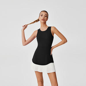 Conjuntos Deportivos de Verano Ecológicos, Transpirables y de Secado Rápido: Falda de Tenis con Pliegues y Espalda Descubierta, Mono de Yoga Antiexposición - Product Image 5