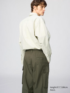 Nouveauté : Pantalon cargo en toile à taille mi-haute, multi-poches, séchage rapide, 100% coton pour hommes - Product Image 2
