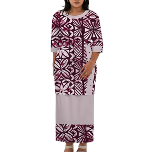 Samoan Tribal O-Neck Puletasi Plus Size Two Piece <b>Skirt</b> Set Custom Ladies Clothes Summer Dress - Product Image 4