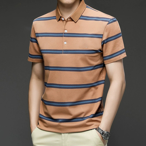 Polo pour homme de haute qualité 100% coton, personnalisable avec logo par transfert thermique, tissu tricoté, séchage rapide, respirant, uni - Product Image 2