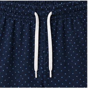 Custom Midnight Blue Polka Dot Womens Easy Straight Fit Drawstring Lounge <b>Shorts</b> Bamboo-Cotton <b>Jersey</b> WPSHORT-0027 - Product Image 5