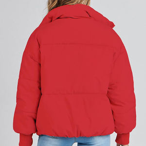 เสื้อแจ็คเก็ตพัฟเฟอร์ผู้หญิงไซส์ใหญ่คุณภาพสูงสำหรับฤดูหนาว ระบายอากาศได้ดี มีซิป  ลายพิมพ์ตามสั่งสำหรับฤดูใบไม้ร่วง - Product Image 3