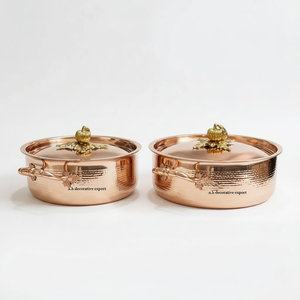 ชุดหม้อตุ๋นโรสโกลด์สวยหรู ปลอดภัยสำหรับอาหาร ตกแต่งด้วยลายตอกมือ เหมาะสำหรับโรงแรมและบุฟเฟ่ต์งานแต่งงาน |   เครื่องครัวระดับพรีเมียม - Product Image 2