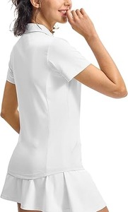 Camisetas Polo de Manga Corta para Mujer, Tela Elástica de Algodón Suave y Transpirable, Logotipo Personalizado Impreso, Ropa Casual de Trabajo, Ropa Deportiva Escolar - Product Image 4