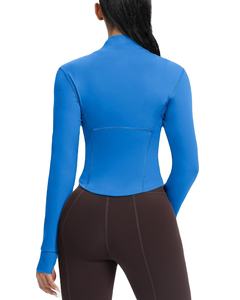 Tops de Yoga Cómodos de Poliéster, Chaqueta con Cremallera Completa para Mujer, Ropa Deportiva, Tops Ajustados Elásticos en Cuatro Direcciones - Product Image 6