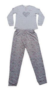 Ensemble deux pièces pour femmes, haut et pantalon en jersey de coton à manches longues - Product Image 5