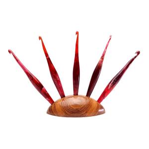 Juego de Agujas de Ganchillo de Resina Pulida Hechas a Mano, Mango Ergonómico Suave, Forma Redonda, Diseño Moderno de Ángel, Personalizable - Product Image 1