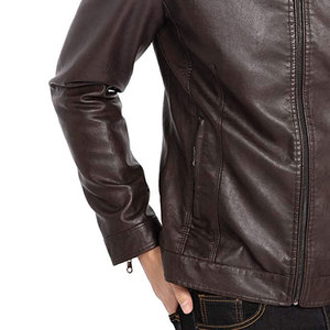 High Quality <b>Men's</b> Sporty Casual Genuine <b>Leather</b> Winter Outerwear Stand Collar <b>Jacket</b>-Hot Selling Wholesale <b>jacket</b> for <b>men</b> - Product Image 1
