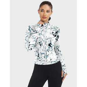 Yoga Jacket as Swim <b>Cover</b> <b>Up</b> <b>Women's</b> Quick Dry Skinny Fit Lightweight Zip <b>Beach</b> Poolside Resort Wear - Product Image 5