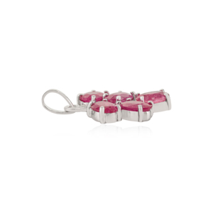 Pendentif Arbre de Vie en Rubis Véritable, Sertissage à Griffes, Plaqué Rhodium, Argent Sterling 925, Breloque Fine Faite à la Main, Bijou de Fête, Vente Chaude - Product Image 5