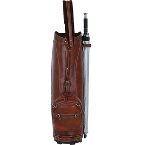 High Quality Custom Made Leather <b>Golf</b> Bag For Unisex Best Seller Lightweight Genuine Leather <b>Golf</b> Bags In Cheap Price - Product Image 2