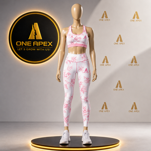 Custom Women Floral Yoga Set High Waist Leggings Sports Bra Gym Fitness Activewear Workout Suit Quick Dry Wear - Product Image 4