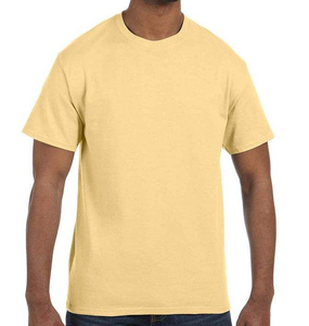 Camiseta de Manga Corta con Cuello Redondo Amarilla para Hombre con Estampado de Cara Triste de Dibujos Animados, Corte Regular, Estilo Casual, 100% Algodón Jersey - Product Image 6