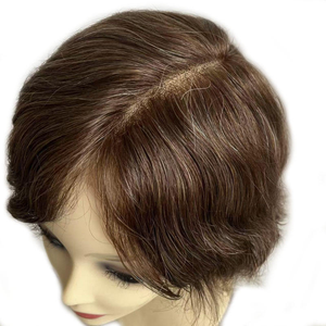 Perruque courte ondulée en cheveux humains, postiche Remy, brun naturel, usage quotidien, cosplay - Product Image 3