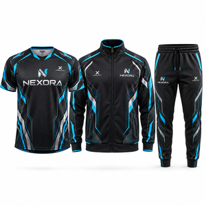 Vêtements d'e-sport personnalisés pour hommes avec étiquette privée |   Bleu noir et six variations de couleurs |   Fabricant OEM ODM |   X Sports City | - Product Image 1
