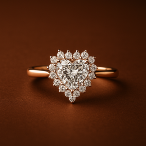 IGI Certified Heart Cut Lab Grown Diamond Engagement <b>Ring</b> 14K/18K Gold CVD Diamond Minimalist Bridal <b>Ring</b> Custom Fine Jewelry - Product Image 1