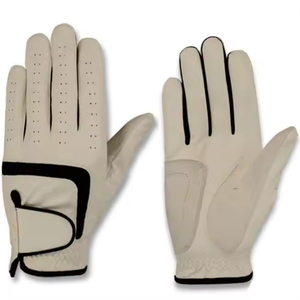 SOSH4 Genuine <b>Leather</b> Golf Glove Full Finger Breathable Perforated Adjustable Wrist Strap Non-Slip Outdoor Sports - Product Image 4