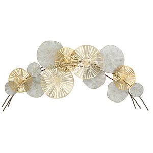 Décoration murale en fer forgé artisanal style antique, grande feuille de Ginkgo en métal pour salon, hôtel, décoration intérieure - Product Image 3