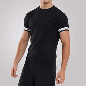 เสื้อยืดผู้ชายแขนสั้นทรงเข้ารูป แห้งเร็ว ผ้าเรียบ สไตล์ลำลอง สำหรับขายส่ง - Product Image 5