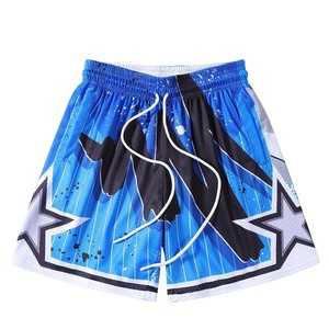 Pantalones Cortos de Malla Oversize Transpirables de Secado Rápido 2 en 1 para Correr, Casuales, Estilo Urbano, Ropa de Verano, Ecológicos - Product Image 1
