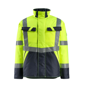 Premium Quality Wholesale Long Sleeve Reflective Security <b>Working</b> <b>Waterproof</b> Protective Safety Construction Zip up Jackets - Product Image 4